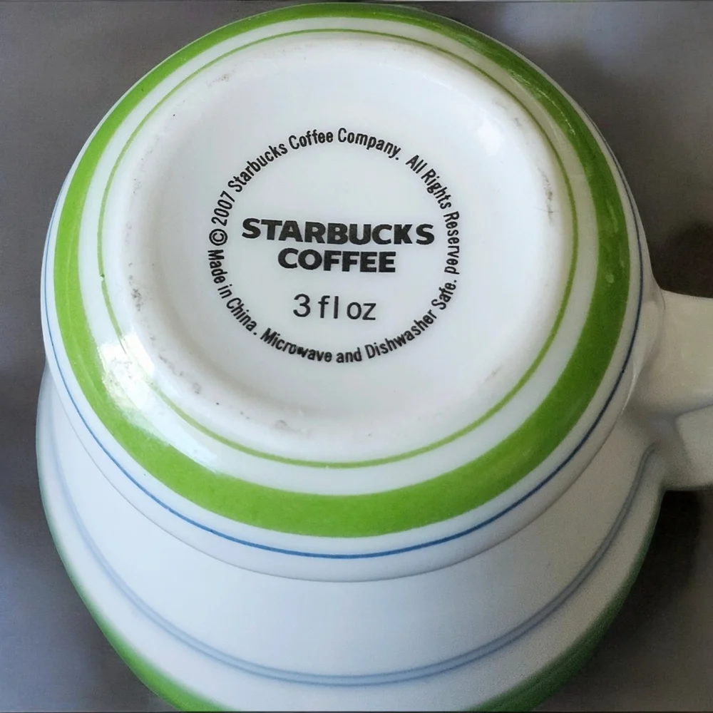 2007 Starbucks Espresso Shot Coffee 3oz Demitasse